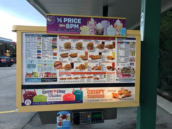 sonics menu