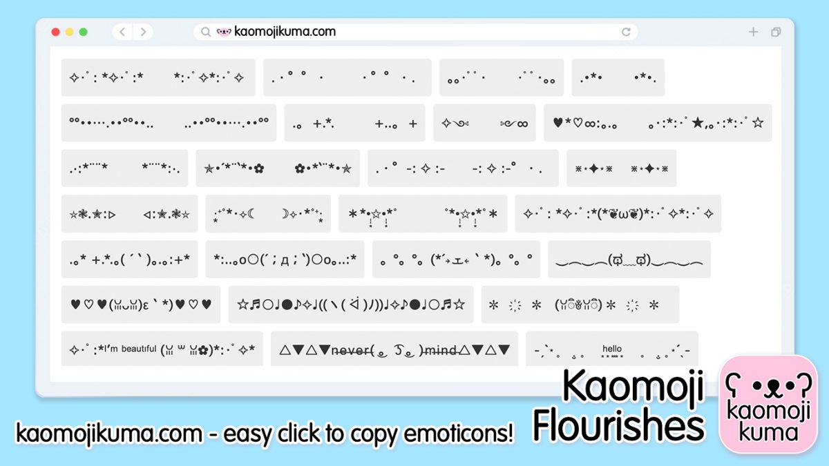 sparkles emoticons