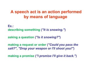 speech act ppt
