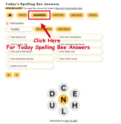spelling bee nyt answers