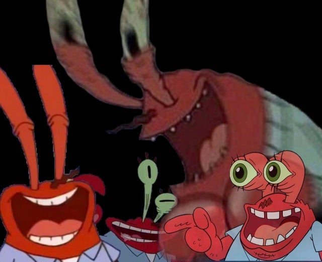 spongebob mr krabs laugh