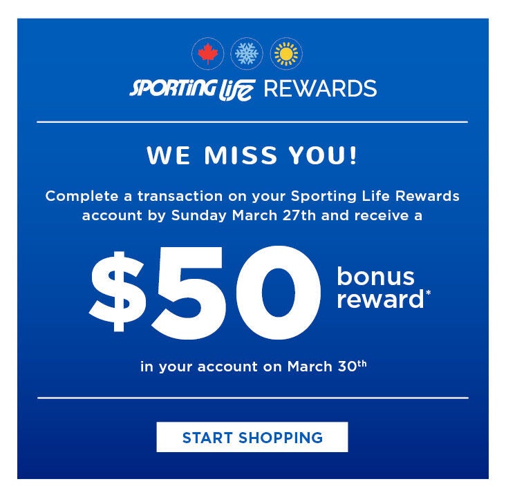 sporting life coupon $50