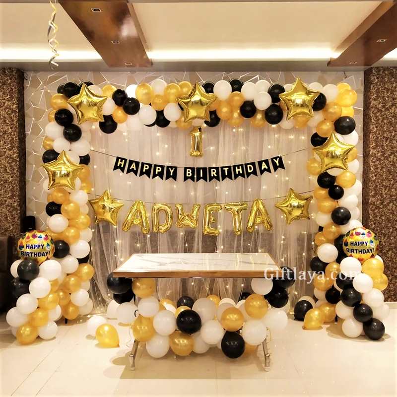 stage balloon decoration for birthday