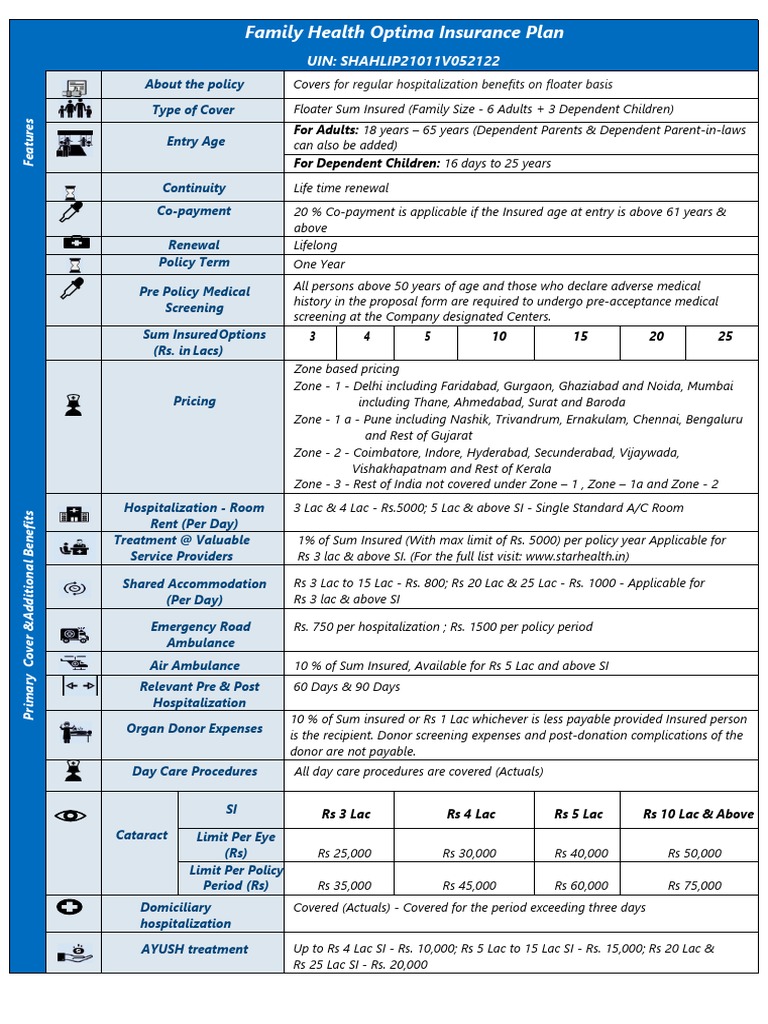 star family health optima brochure