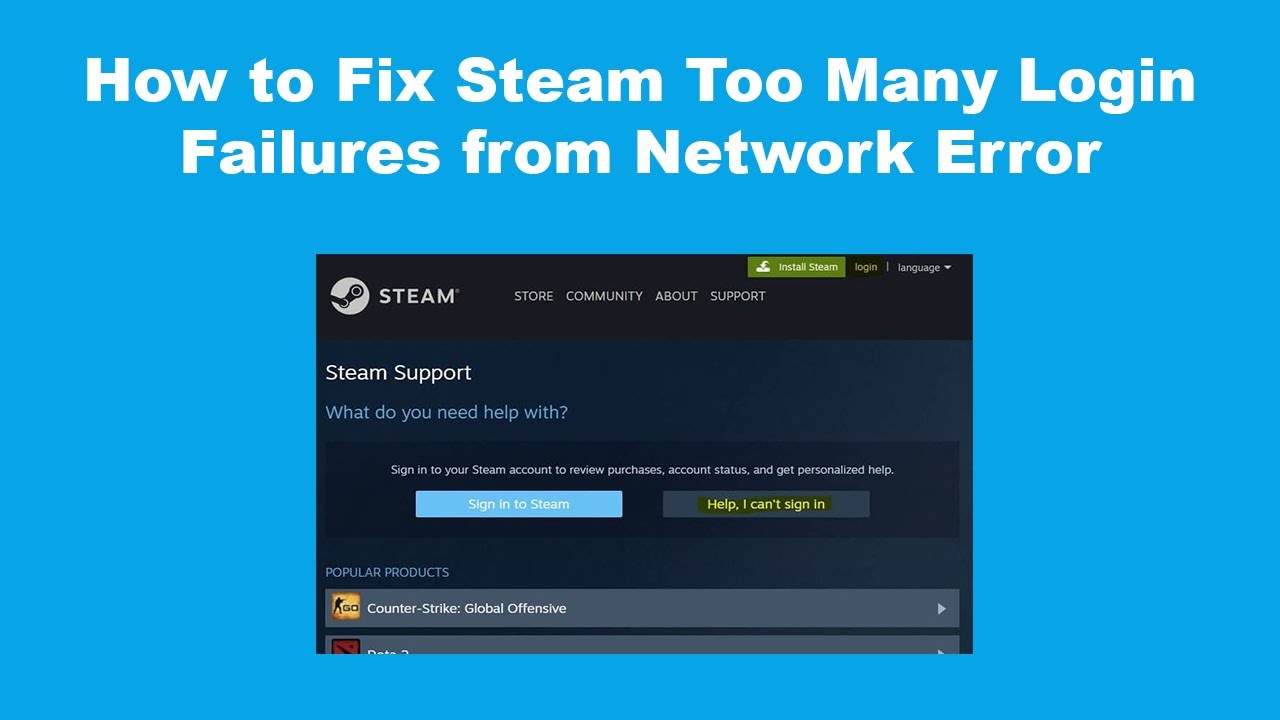 steam too many login failures