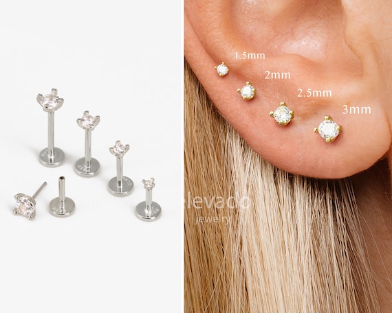 sterling silver tragus stud