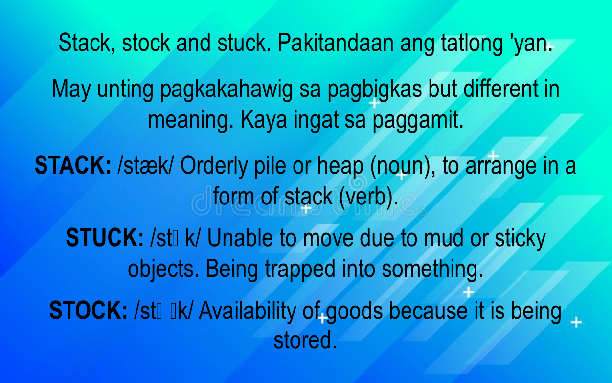 stock stack stuck difference