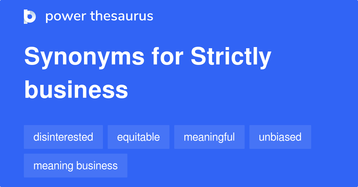 strictly synonym