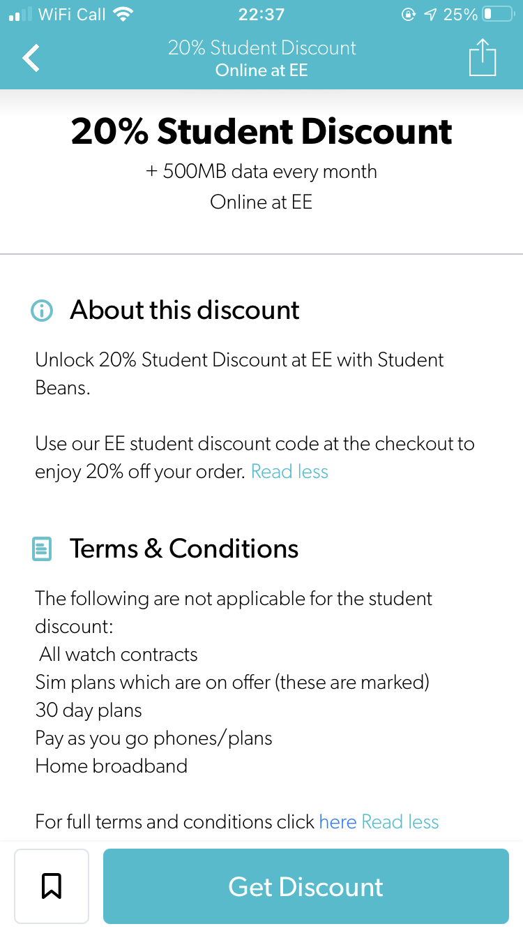 student beans student discount code