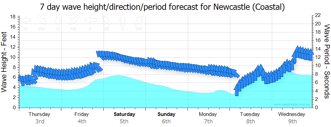 swell forecast newcastle