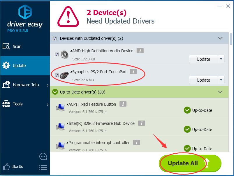 synaptics touchpad firmware