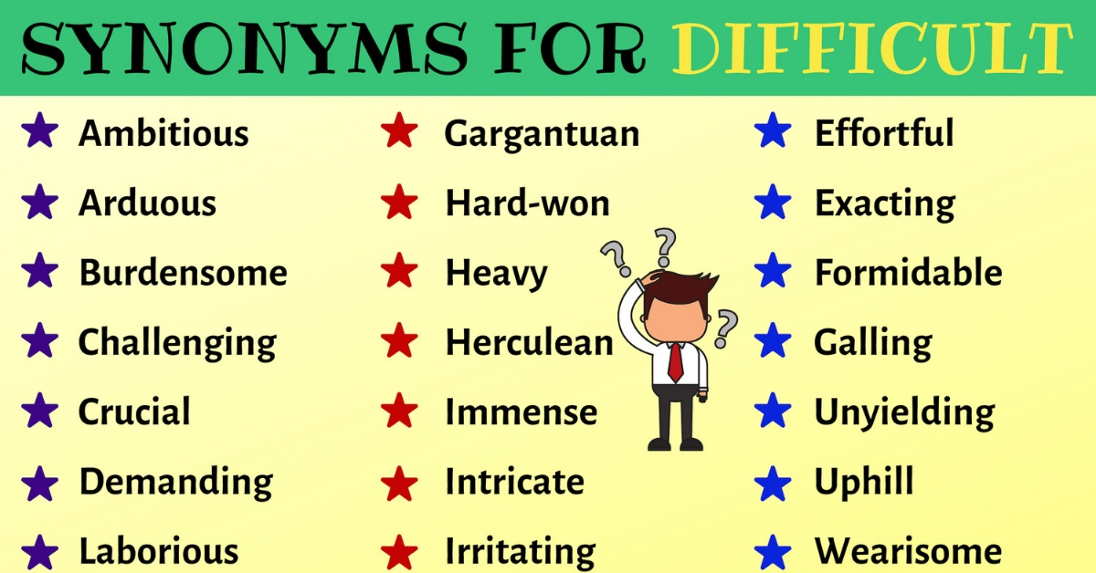 synonym difficult