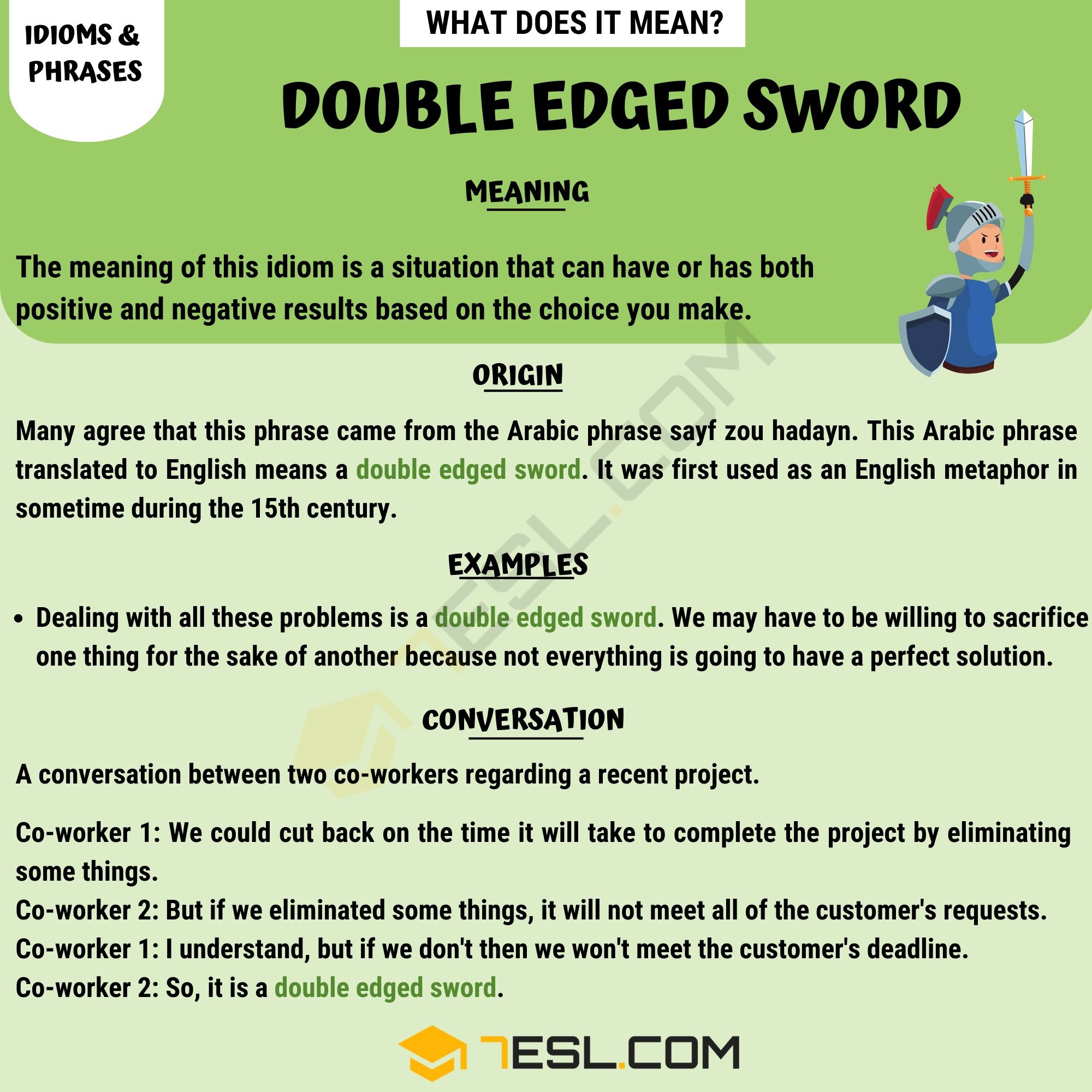 synonym for double edged sword