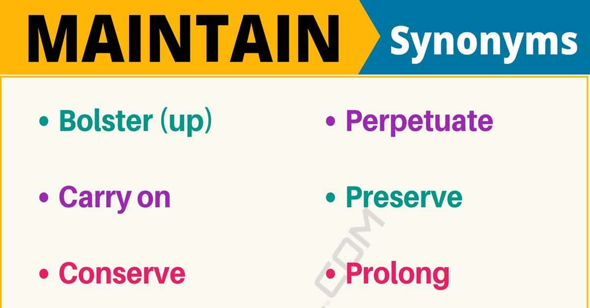 synonym for maintain