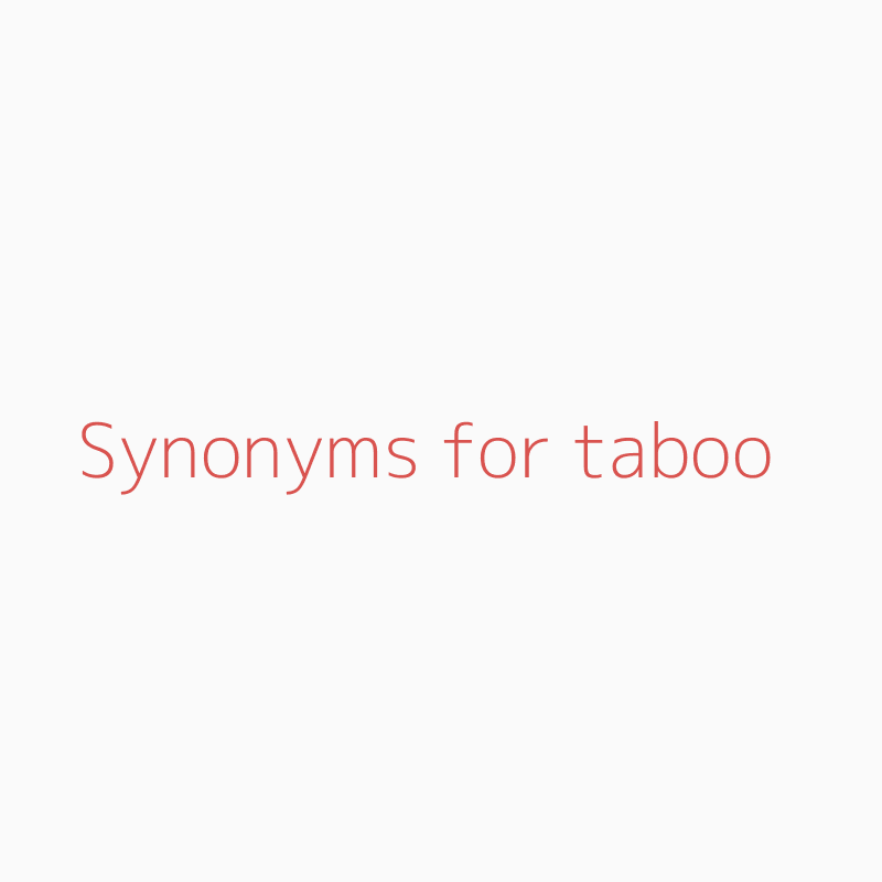 taboo syn