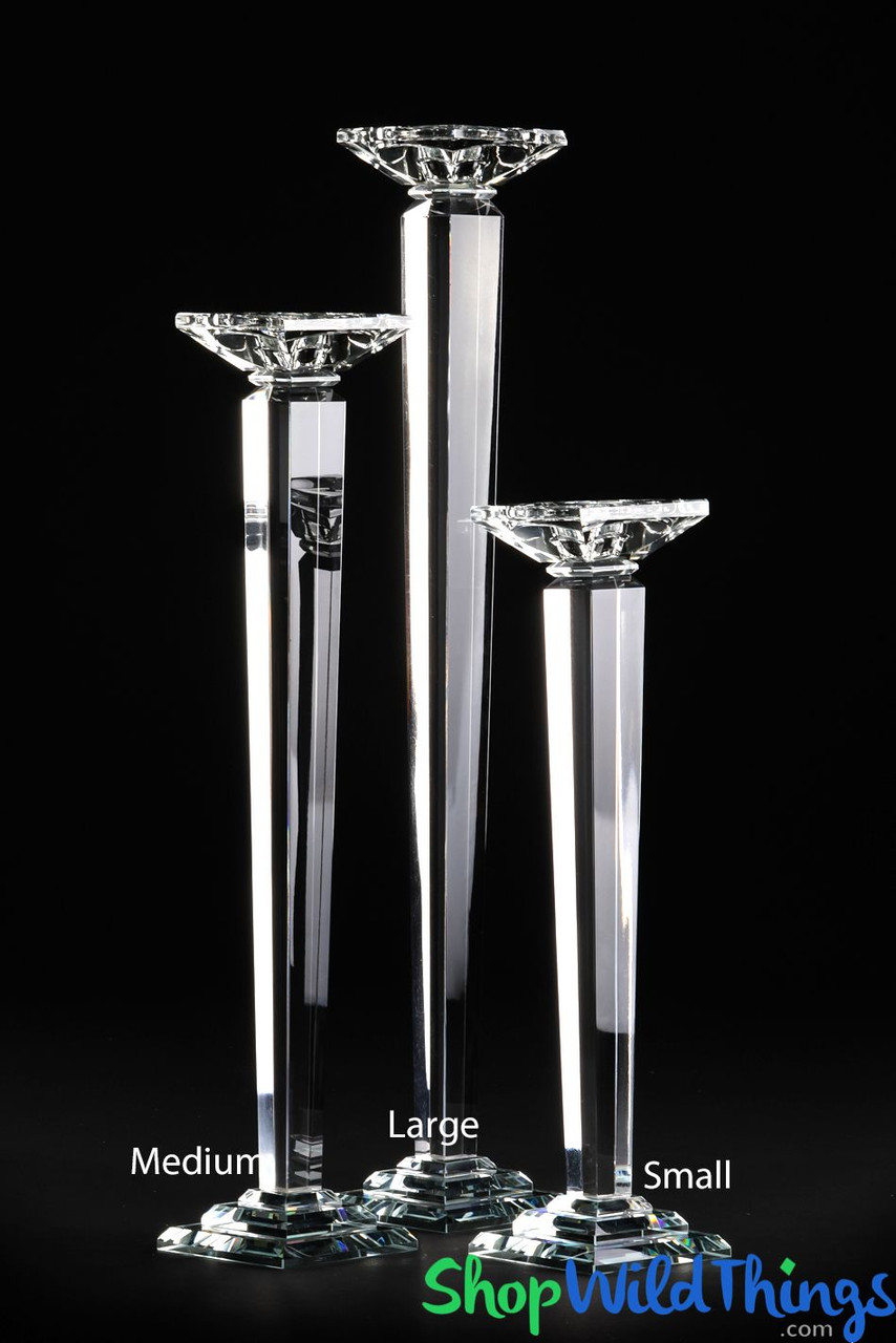 tall glass candle holders