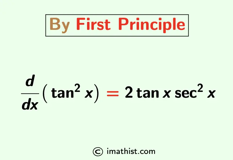 tan 2x differentiation