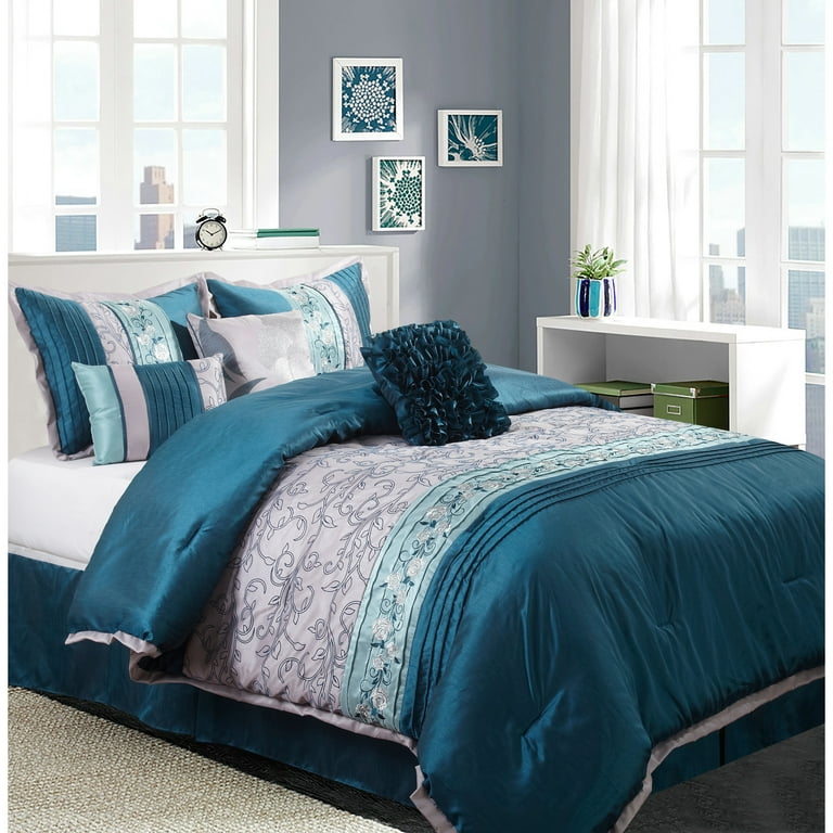 teal colored comforter sets