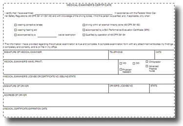 texas dot medical card status