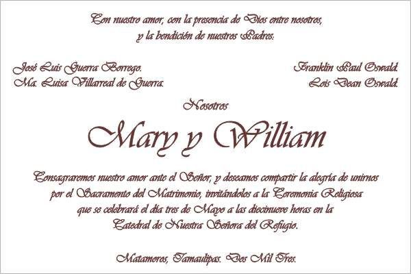 texto para invitaciones de boda catolica