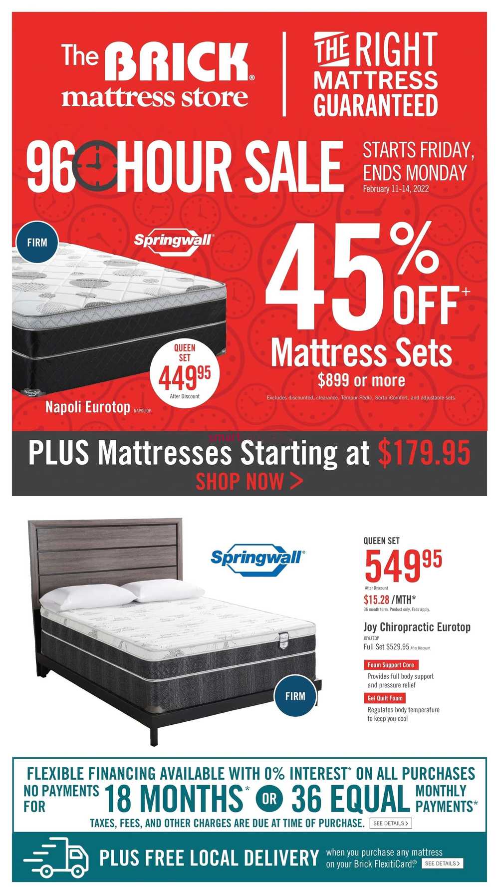 the brick mattress sale