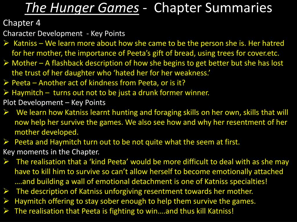 the hunger games chapter summary