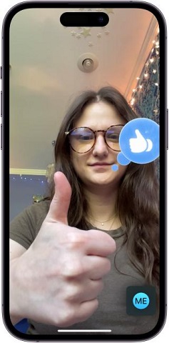 thumbs up whatsapp video call