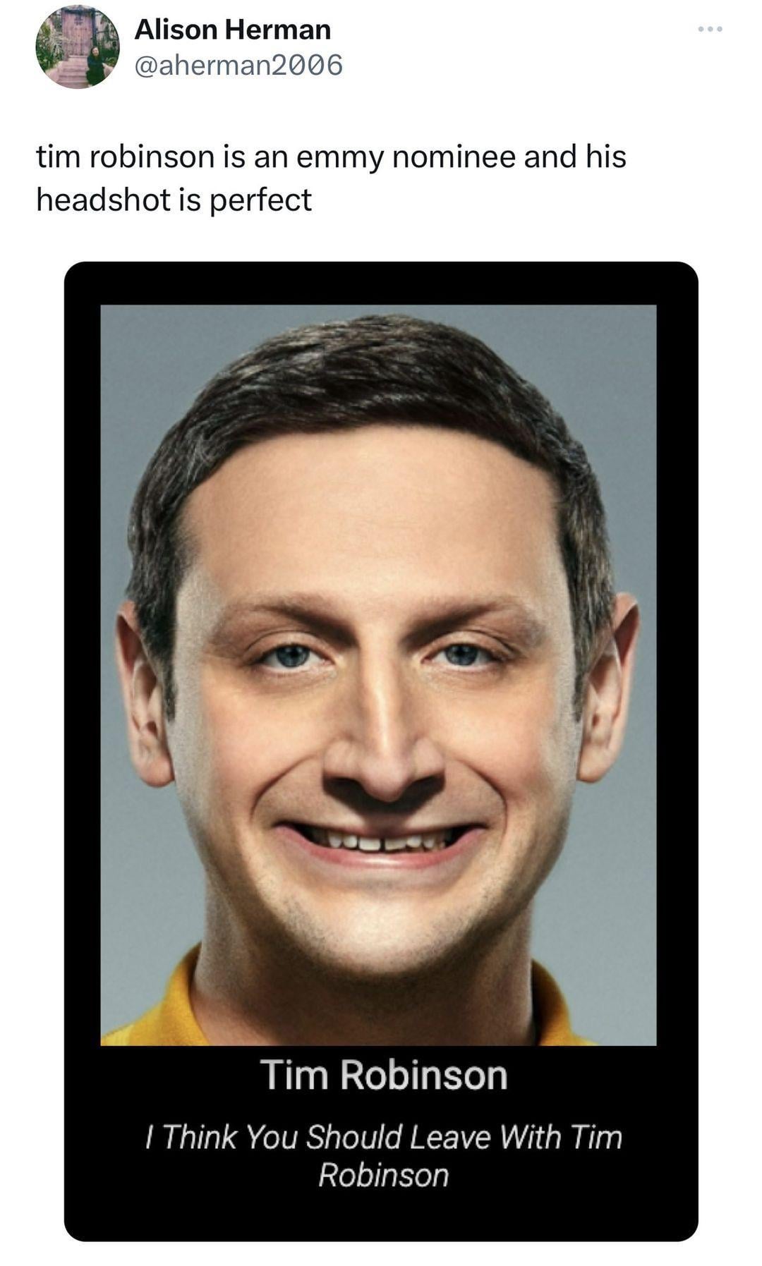 tim robinson headshot