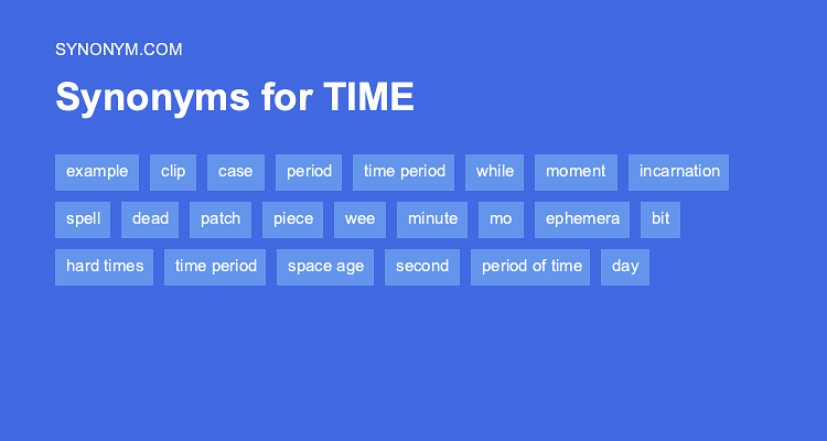 time thesaurus