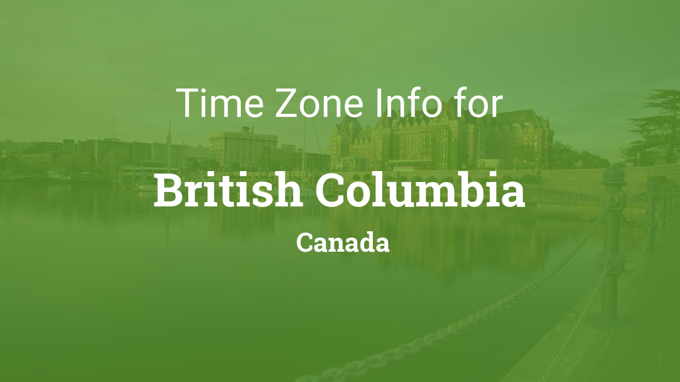 time zone british columbia canada