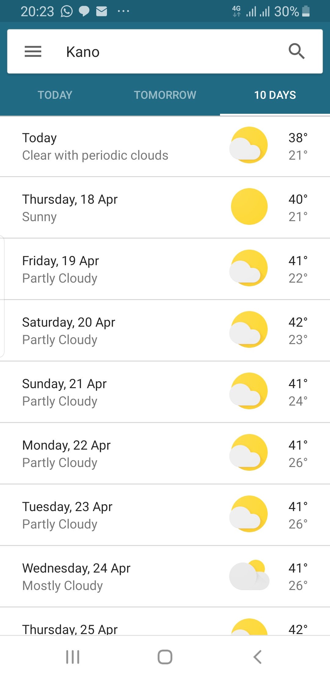 tomorrow weather forecast