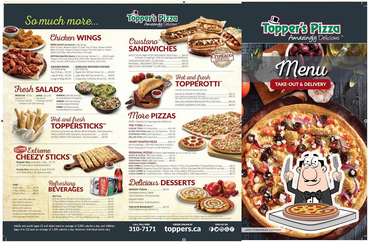 toppers pizza menu espanola