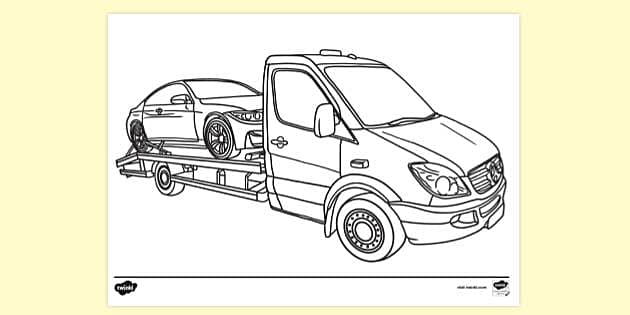 tow truck coloring pages