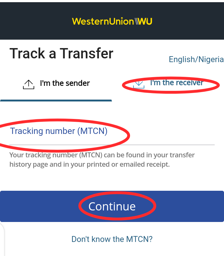 track western union