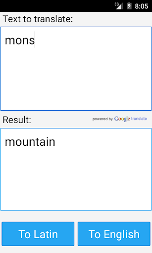 translate latin to english google