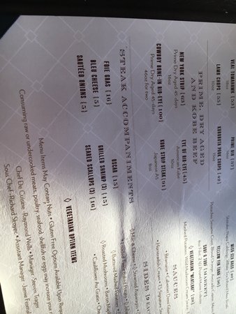 ts steakhouse menu with prices