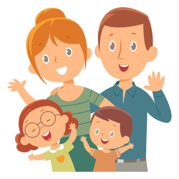 two parent family clipart