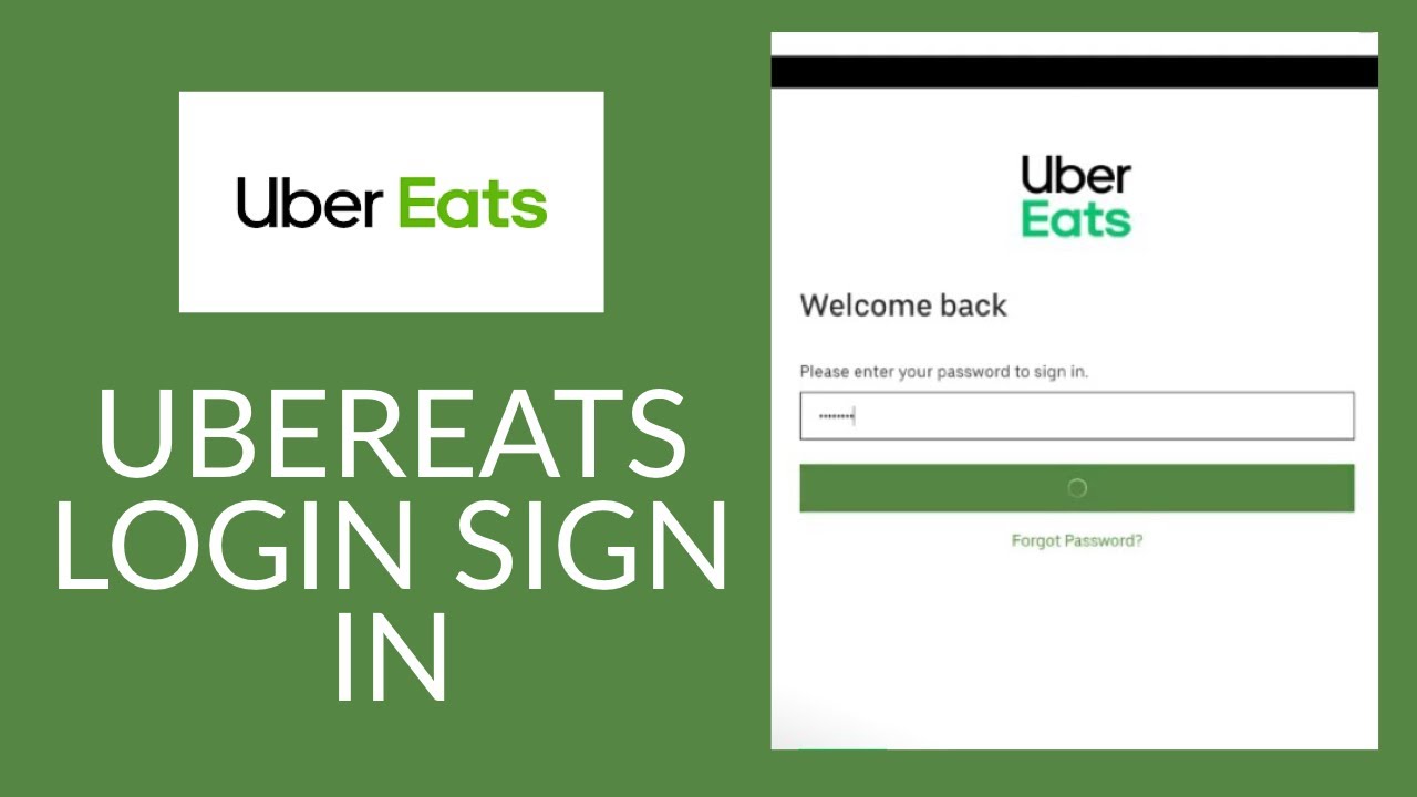 uber eats login in