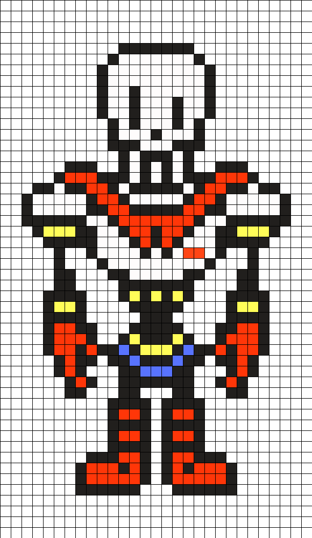 undertale pixel art grid