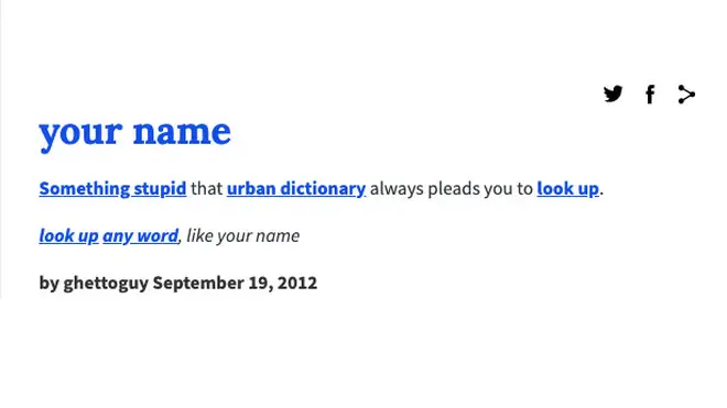 urban dicionary