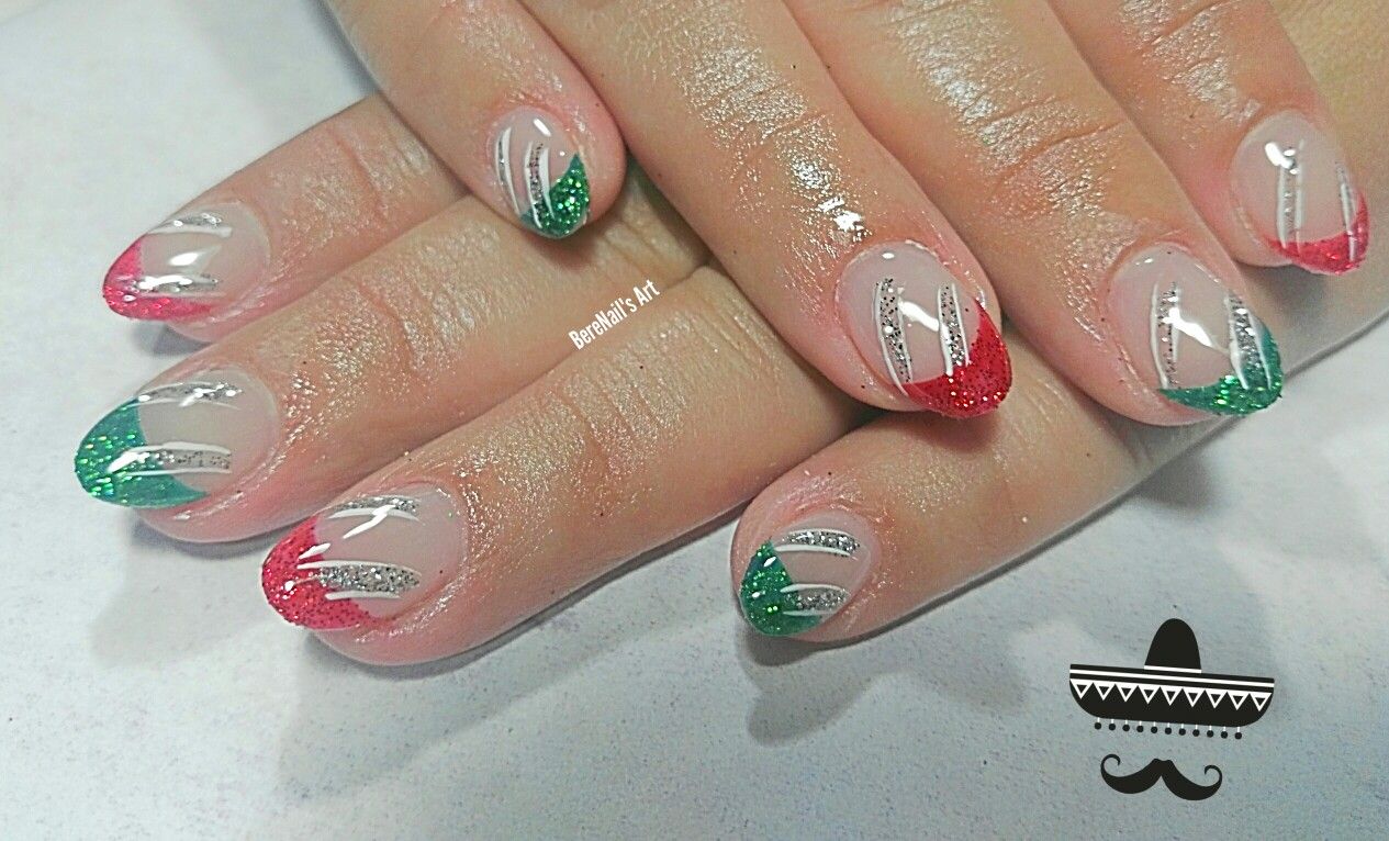 uñas tricolor sencillas