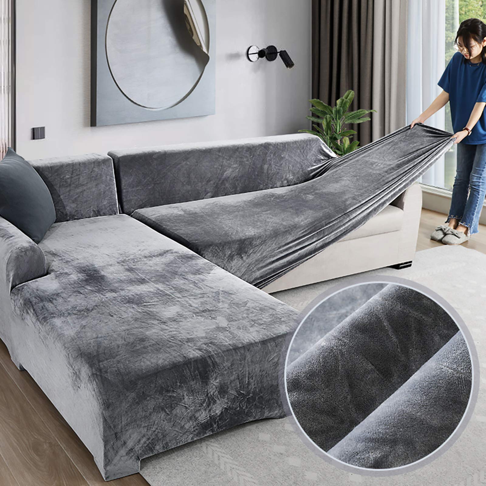 velvet couch cover