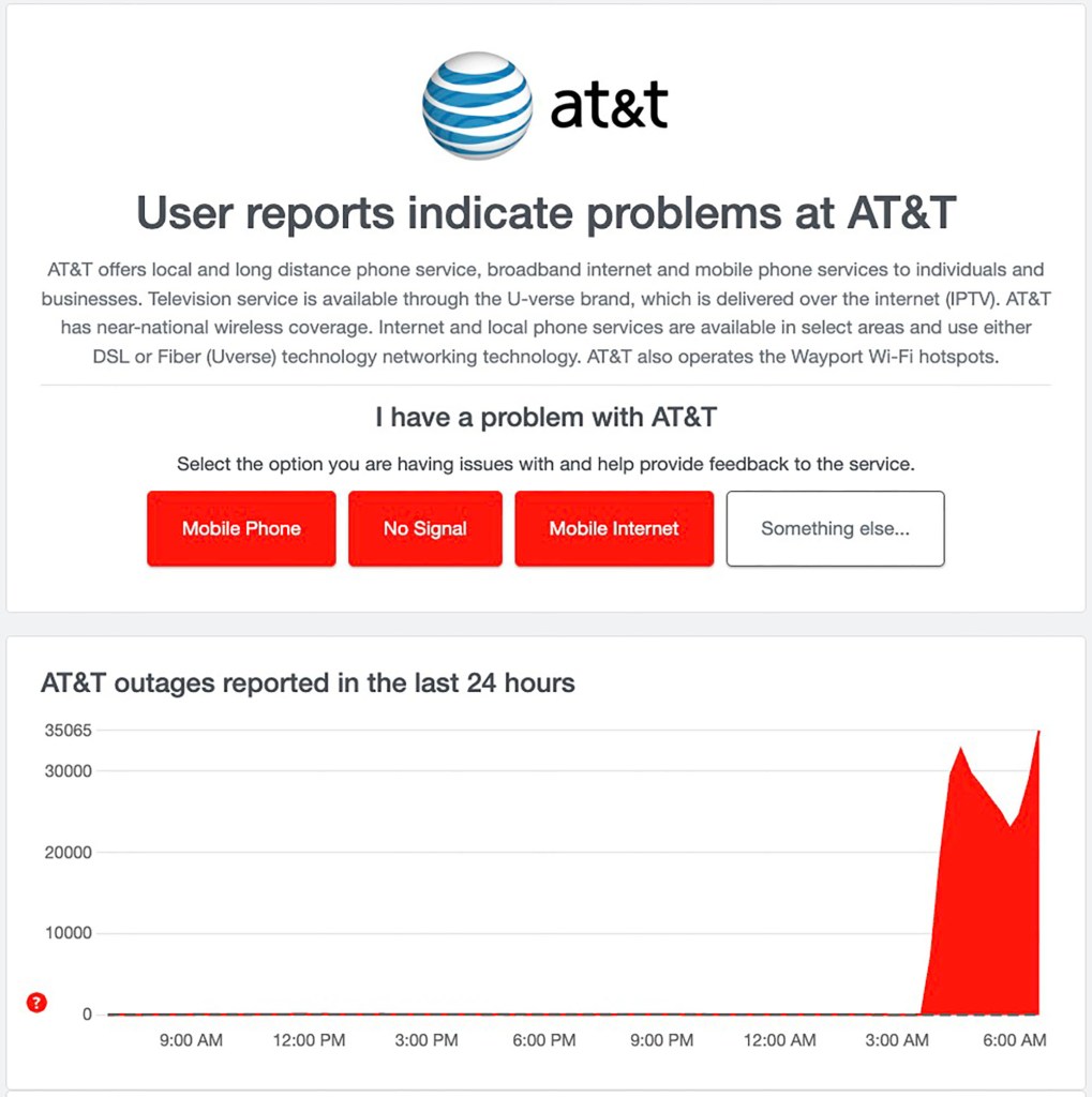 verizon wireless connection issues today