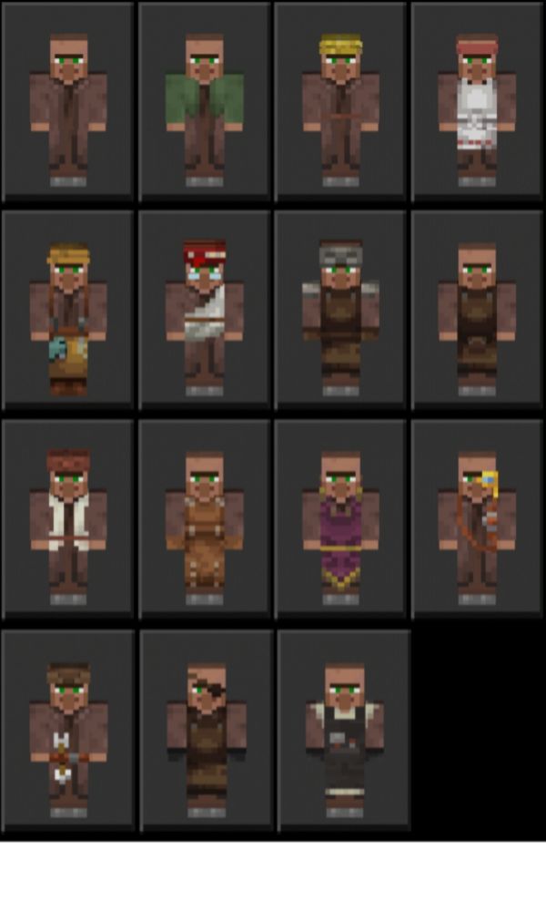 villager mc skin