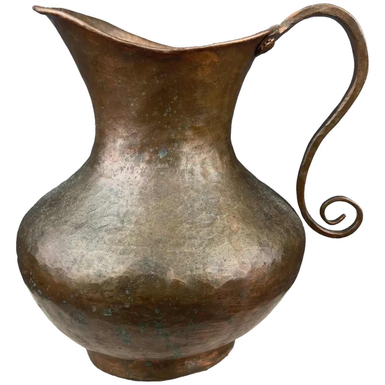 vintage hammered copper pitcher