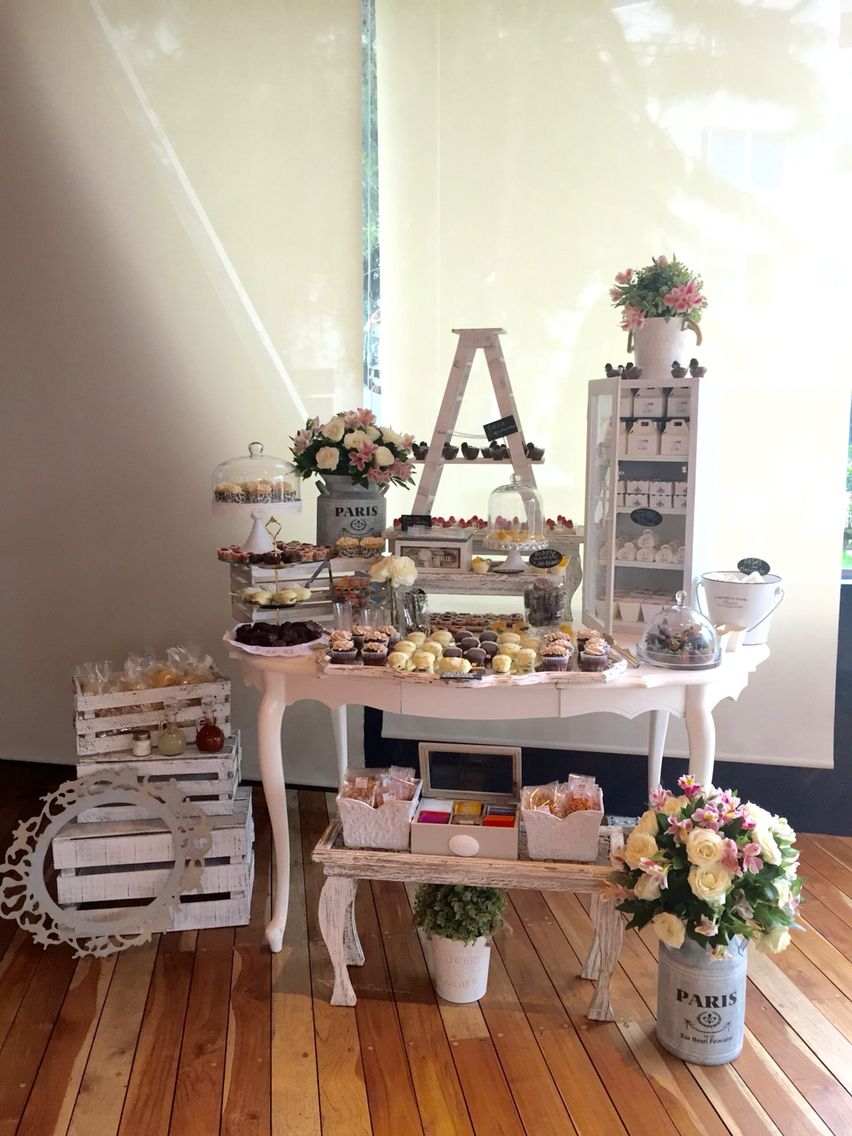 vintage mesa de dulces para boda