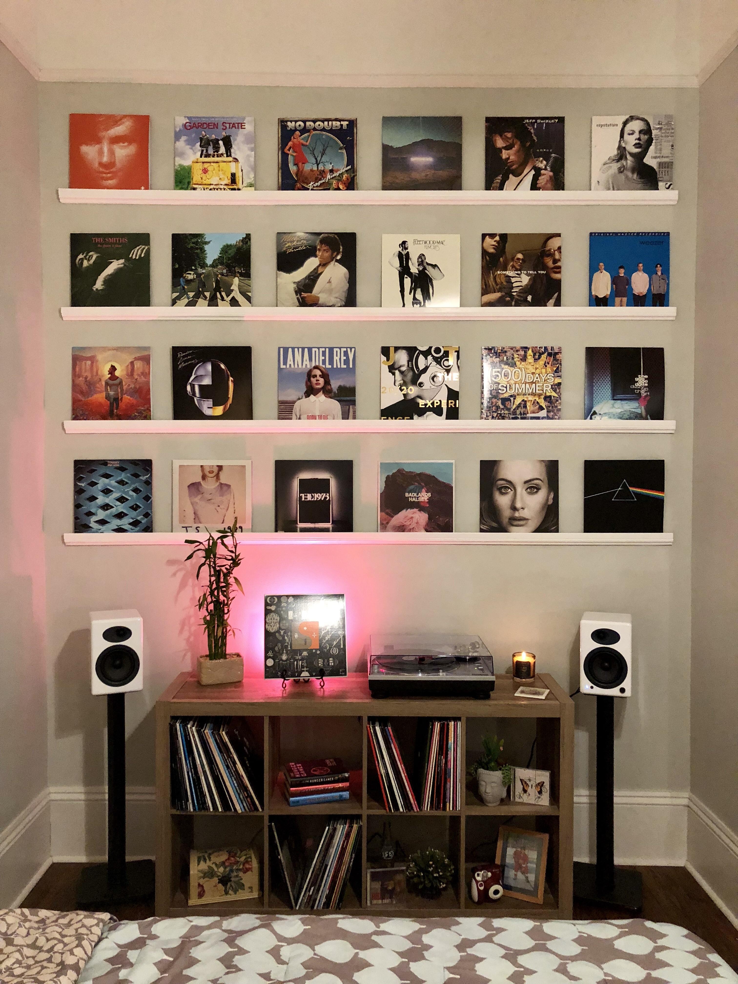 vinyl album wall