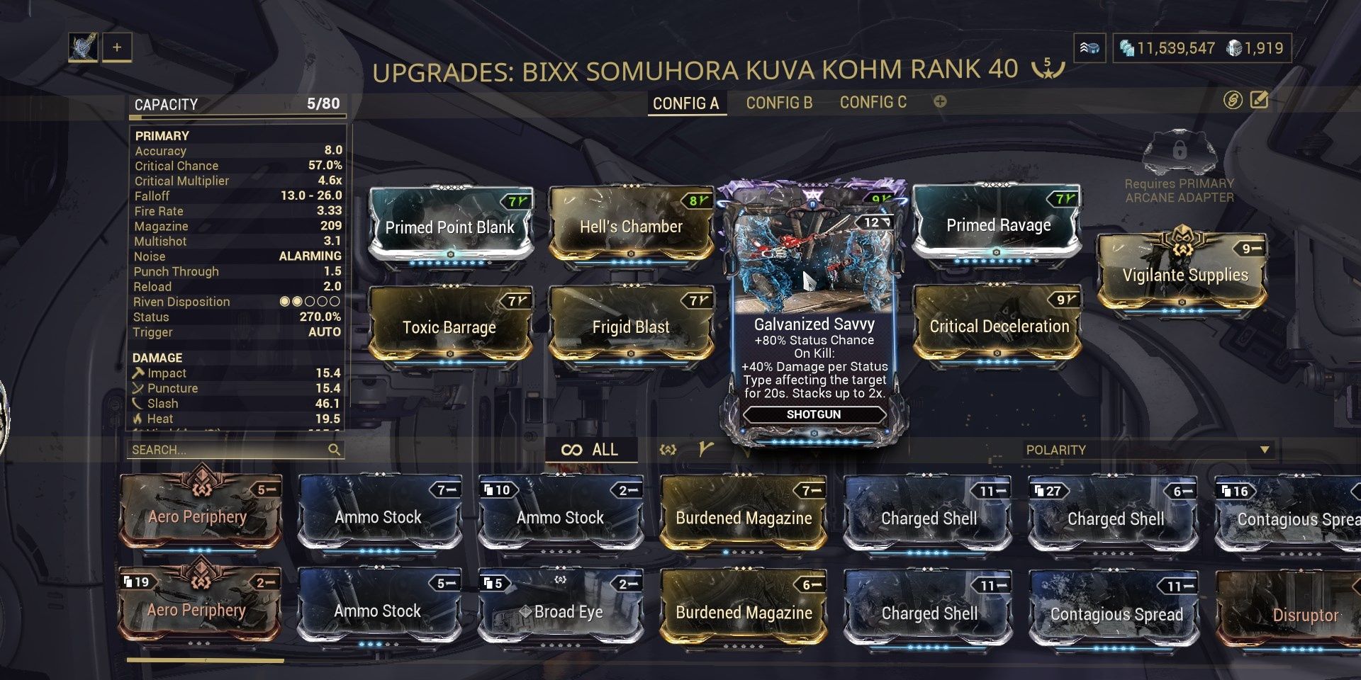 warframe weapon arcanes