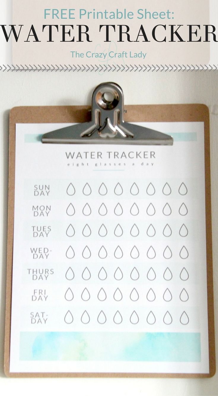 water tracker bullet journal