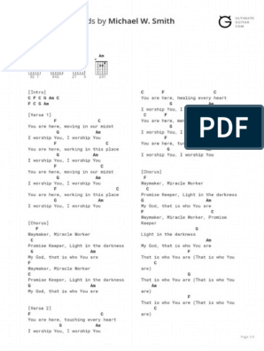 way maker michael w smith chords